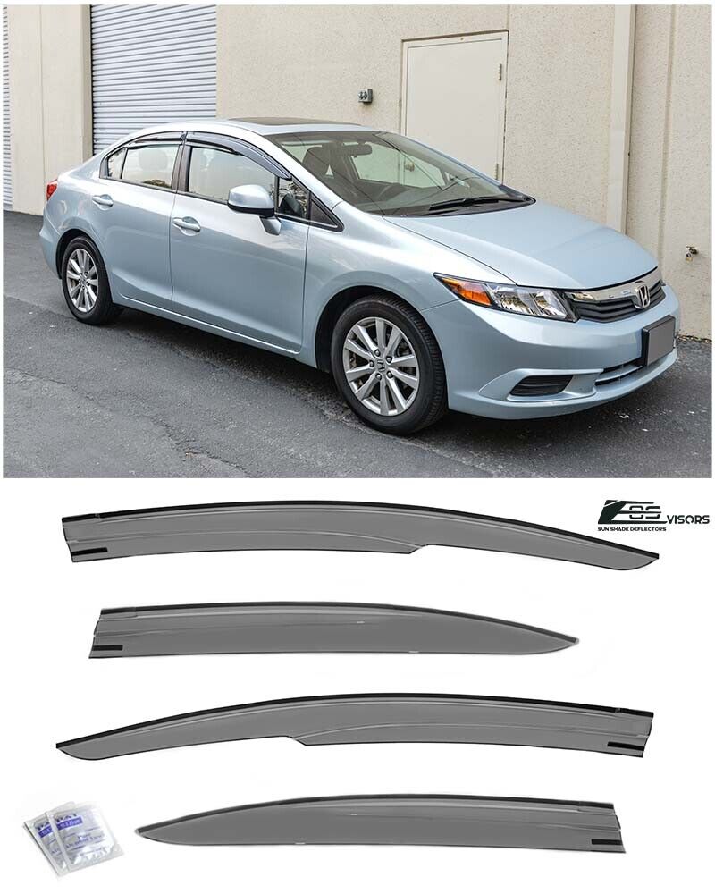 Extreme online store replacement For 12-15 Honda Civic Sedan JDM MUGEN Tape  On Side Vents Window Rain Guards 