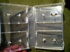 Cassette/Tape/Audio Clear Soft Plastic Protective Case Holds 4 