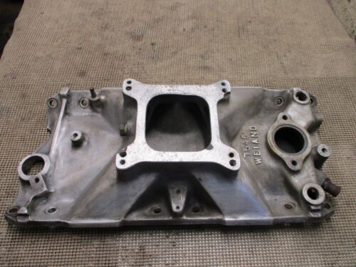 Vintage Weiand 7546 High Rise SB Chevy Chevelle SS Aluminum Intake Manifold - Picture 3 of 7