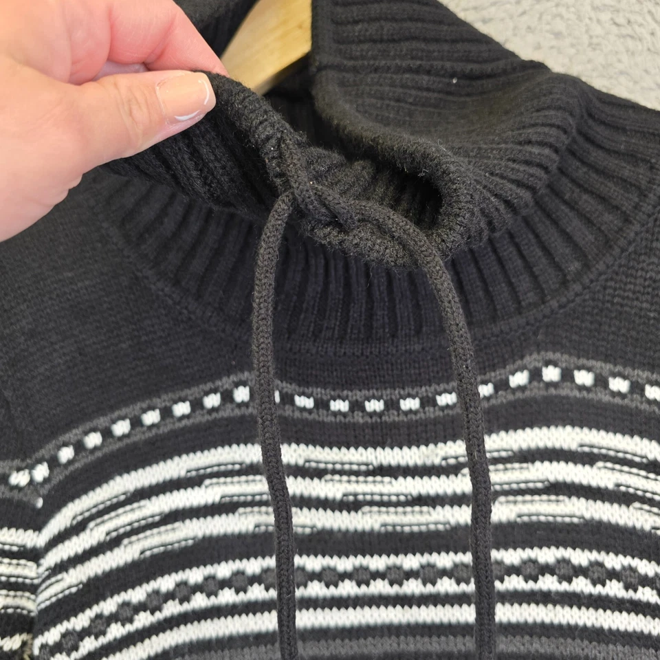 Vestido Suéter Maurices Para Mujer XL Negro Acogedor Suave Cuello Simulado Túnica Grueso Tejido Foto 3 de 4