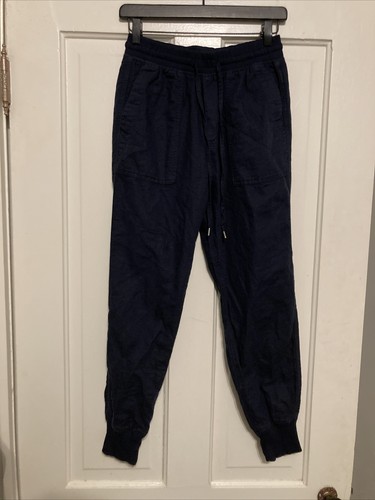 Gap Women's Linen Utility Joggers Navy 