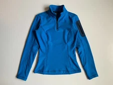 Montura Women's Pullover Waffle Fleece Sweater Size S Blue Outdoor 