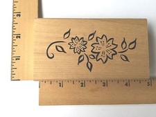 DeNami Designs Rubber Stamps -Flowers Leaves - NEW