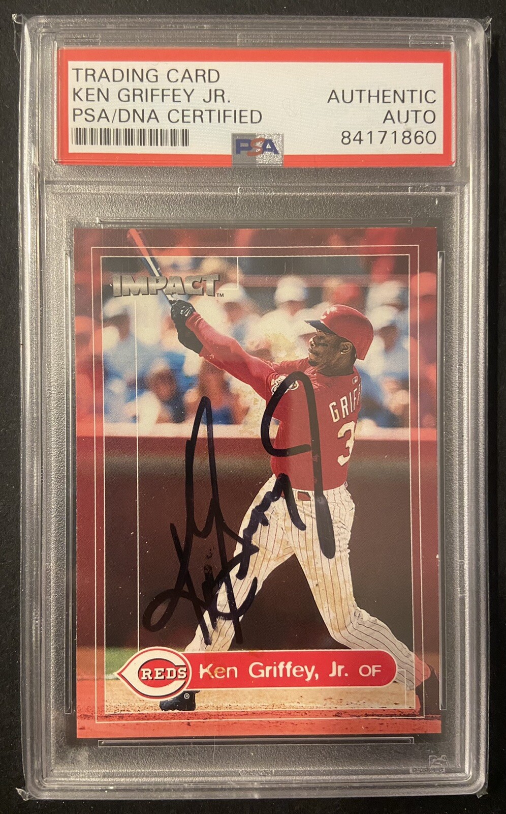 Ken Griffey Jr auto 2000 Fleer Impact #100 SIGNED AUTOGRAPH PSA/DNA Authentic