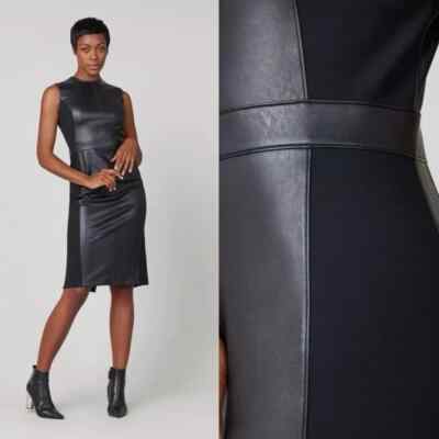 wrap leather dress Channing Vegan Leather Dress