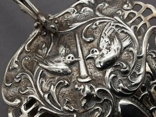 Geb&auml;ckzange 800er Silber Kuchenzange V&ouml;gel Trauben Weinranck Hanau (12)