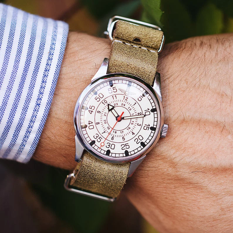 Reloj Aviador Vintage, Reloj Soviético URSS - Relojes para Hombre, Regalo Navidad Foto 2 de 4