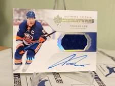 2019-20 UPPER DECK ULTIMATE MATERIAL SIGNATURES ANDERS LEE JERSEY AUTO 19/99