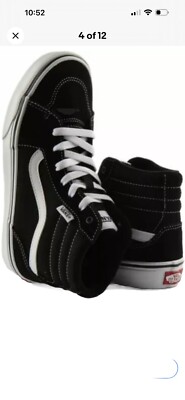 VANS Filmore Hi Teens High Top Suede Shoes Black White Size  display picture 3