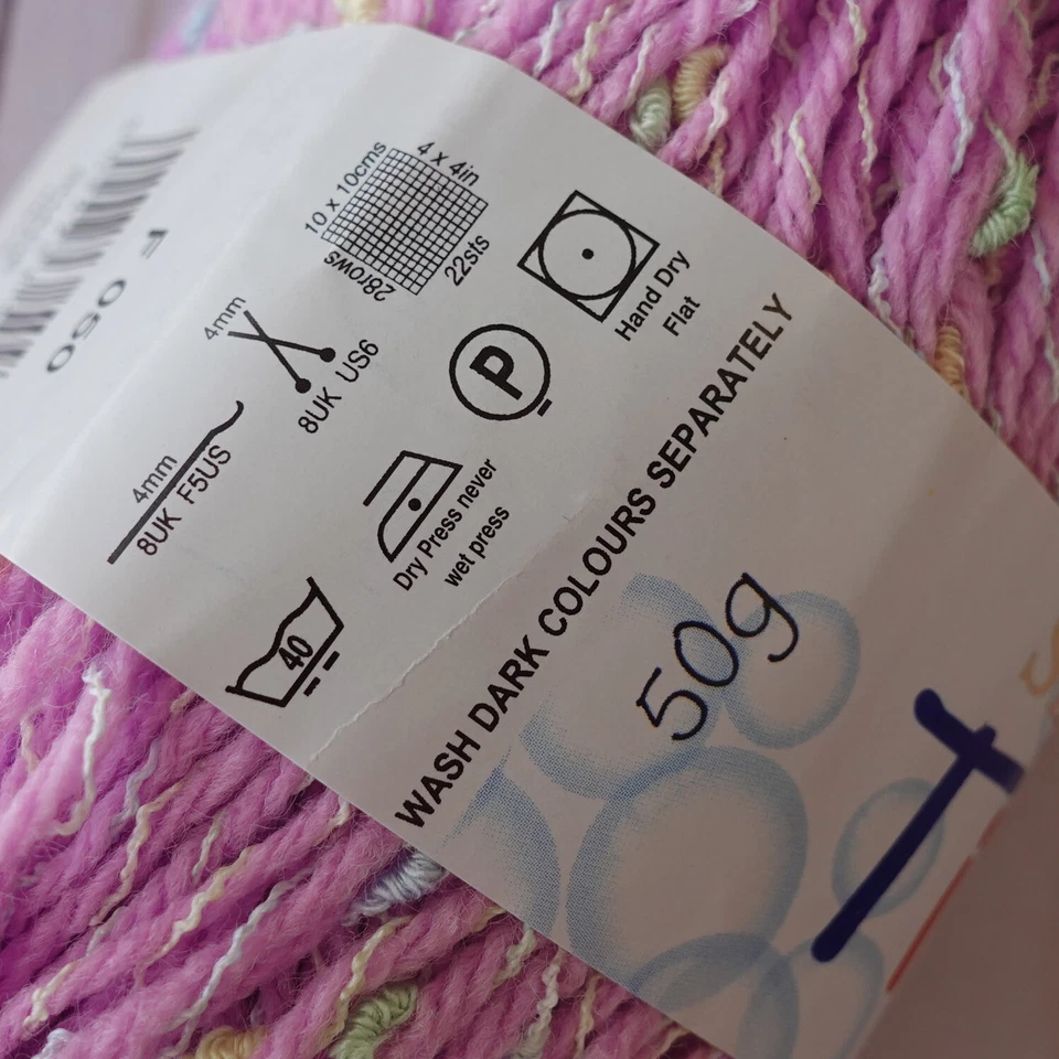 Sirdar Tiny Tots Yarn ~ Lot of 17~#975 Pink ~ Baby Yarn ~ Acrylic Polyester ~ DK - Image 3 of 4