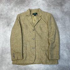 Lauren Ralph Lauren Blazer Jacket Womens Wool Vintage Sports Coat, Beige, Xl
