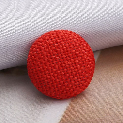 10Pcs Metal Round Buttons Linen Fabric Covered Shank Button DIY Sewing Crafts - Picture 18 of 38