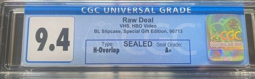 RAW DEAL - NFS GIFT PROMO SCREENER - 1986 Sealed VHS - ULTRA RARE - CGC 9.4 A+ - Picture 3 of 5