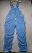 USA WORKS Men's 48x33 Blue Denim Carpenter Bib Overalls Farm NEW NWT