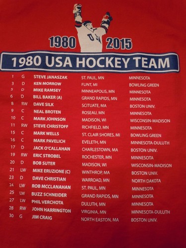 USA HOCKEY MIRACLE ON ICE RELIVE THE MIRACLE XL T 1980 OLYMPICS Herb Brooks - Picture 2 of 4
