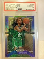PSA10 2019-20 Panini Prizm Romeo Langford Blue Shimmer RC Rookie #260 SSP