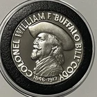 Colonel William Buffalo Bill Cody Proof Coin 1 Troy Oz .999 Fine Silver Round