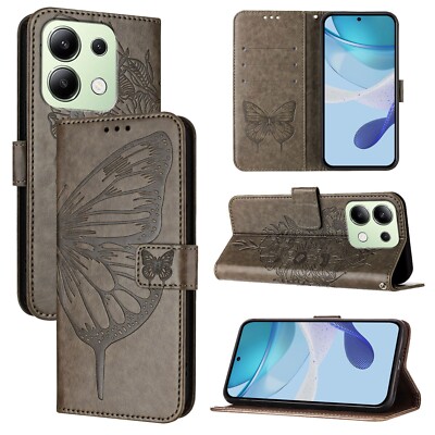 For Xiaomi Redmi Note 13R Note 9T 13C Butterfly Pattern Shockproof Phone Cover