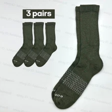 NWT Bombas 3 Pairs Men's Calf Socks Size XL 13.5-16 Green Christmas socks Gift