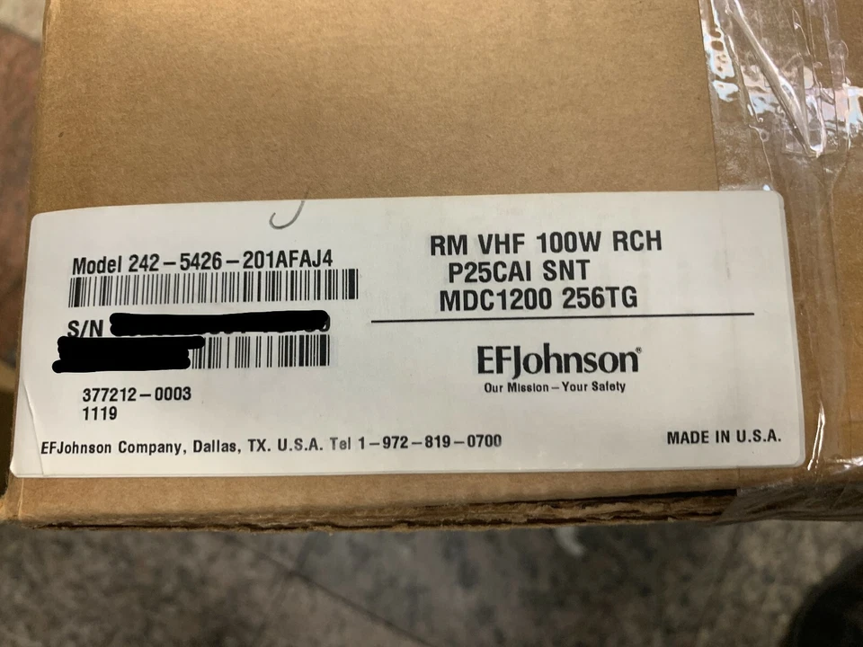 New EF Johnson VHF 53SL P25 Mobile Radio system extended trunk and accessories - Image 2 of 4