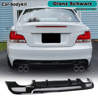 Glanz Schwarz Diffusor Heckschürze Für BMW 1er E82 M Paket 2007-13 Heckdiffusor