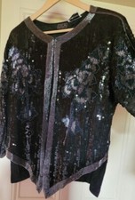 Frank Usher Vintage Sequined Jacket L/14