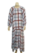 Isabel Marant Polka Dot Striped Dress M 38 Women Casual Raglan Sleeve NEW 38980