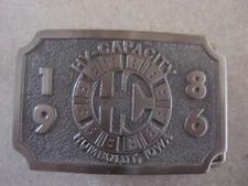 Vintage HY-Capacity Belt Buckle 1986 Humboldt, Iowa Limited Edition 1 of 100