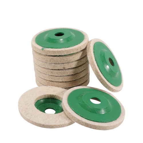 10 piezas discos de pulido de lana de 4" para amoladoras angulares almohadillas pulidoras de rueda de acabado EE. UU. - Imagen 14 de 17