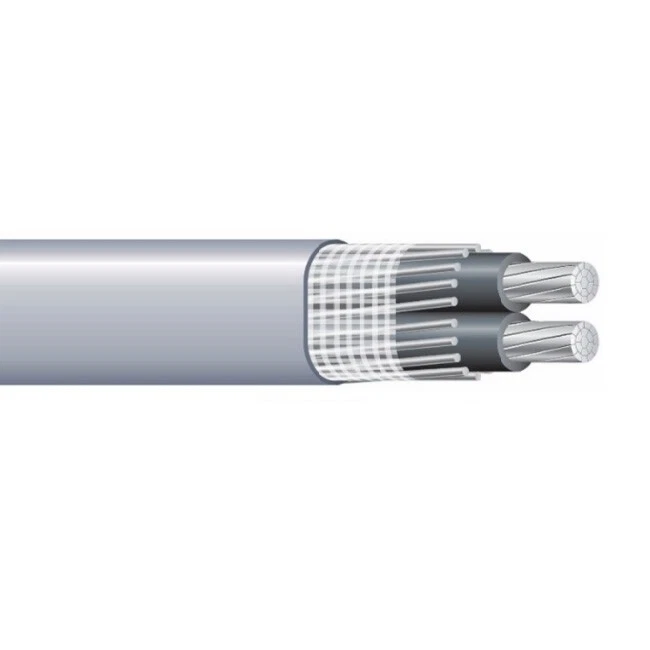 4-4-4 Aluminio SEU Cable de Entrada de Servicio PVC Chaqueta Gris 600V Foto 3 de 4