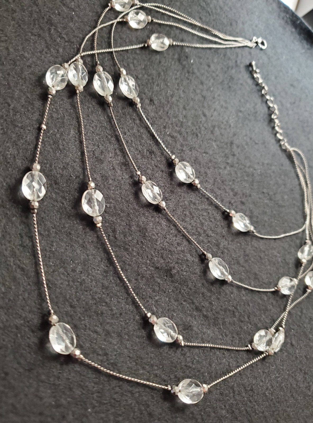 Dewdrop Clear Gem Necklace - image 1