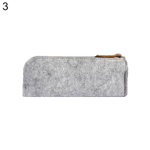 Felt Zipper Pencil Case Travel Cosmetic Bag Pen Pouch Makeup Bag Stationery Bag - Picture 15 of 16