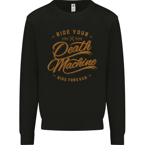 Death Machine Motorcycle Biker Chopper Kids Sweatshirt Jumper