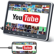 10.1" Car Headrest DVD Player TV for Kids Sync Screen AV Out & AV in USB SD HDMI