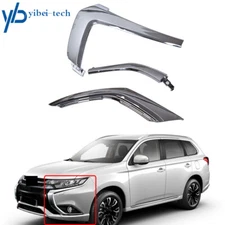 A Set of Front Bumper chrome trim molding For 2016 17-2020 Mitsubishi Outlander