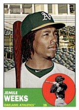 2012 Topps Heritage Jemile Weeks #354 Oakland Athletics Baseball Card
