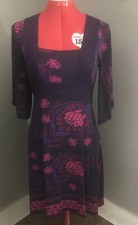 SmartSet Purple Square Neck Cocktail Dress Evening Wear Dance Jersey