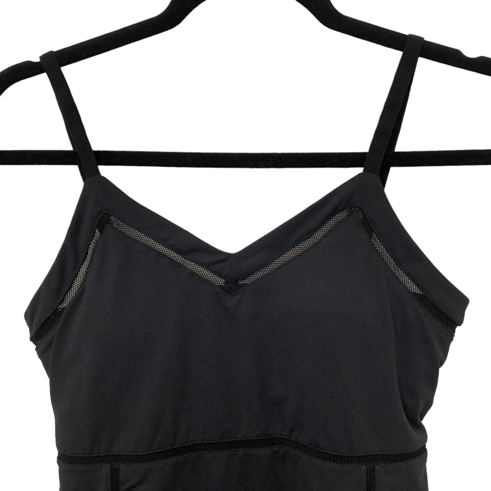 Fabletics Solid Black V-neck Adjustable Straps Me… - image 4