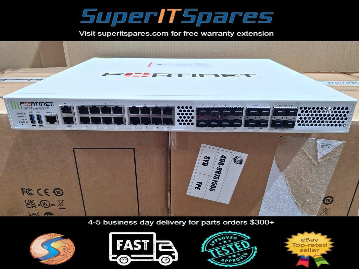 FORTINET FORTIGATE FIREWALL 601F 4X 25G SFP28 SLOTS, 4X 10GE FORTINET FORTIGATE FIREWALL 601F 4X 25G SFP28 SLOTS, 4X 10GE