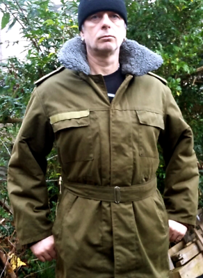 Army Winter Weather Jacket Heavy Fake Fur Collar Cold War