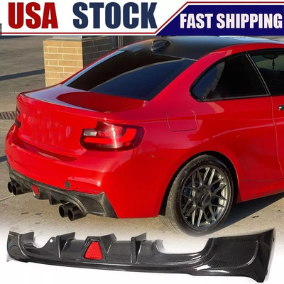 REAL CARBON Rear Bumper Diffuser Lip Fit For BMW F22 M-SPORT M235i