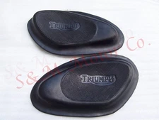 TRIUMPH T20 T100 T120 GAS TANK KNEE PAD RUBBER GRIP 82-1605, 82-1606 SET 1958-65