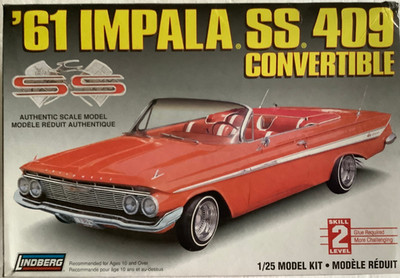  Lindberg 72182 1:25 ´61 Impala SS 409 Convertible - versiegelt (GF504-45R16-B)