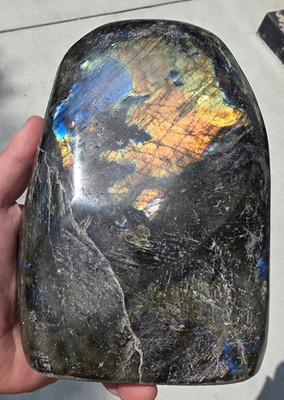5.9lb 7'' Natural colored light Labradorite free-form Blue ornament