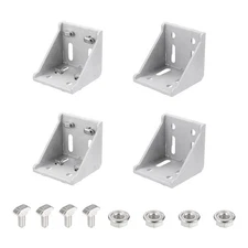 Aluminum Extrusion Profile Connector Set, 8080 Series Corner Brackets,4 Set