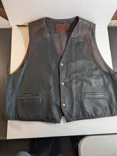 Coronado Leather Vest Mens 60 Concealed Carry Holster Buffalo Nickel Snap