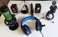 Gaming / Streaming Bundle (Headset, Microphones, Webcam, Speakers)