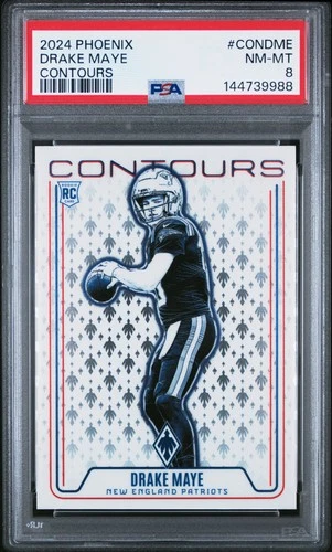 2024 PANINI PHOENIX CONTOURS #CONDME DRAKE MAYE ROOKIE RC PSA 8