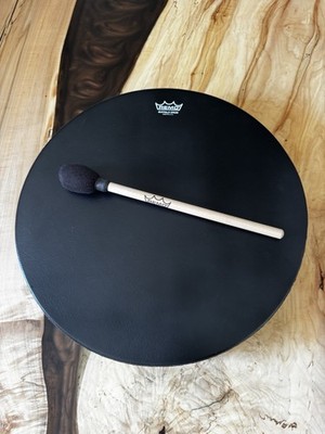 Remo Buffalo Drum 16-BY-3.5-INCH Black Earth