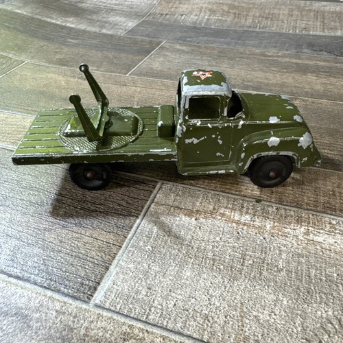 Vintage Tootsietoy Armee Abschleppwagen Druckguss USA grün Metall Spielzeug - Bild 4 von 8